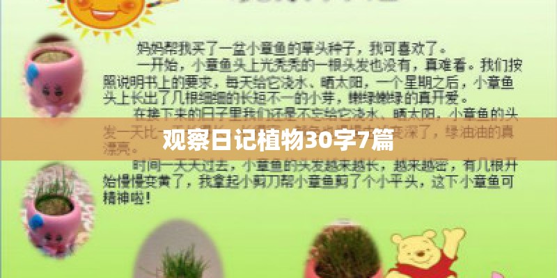 观察日记植物30字7篇 观察日记植物30字7篇