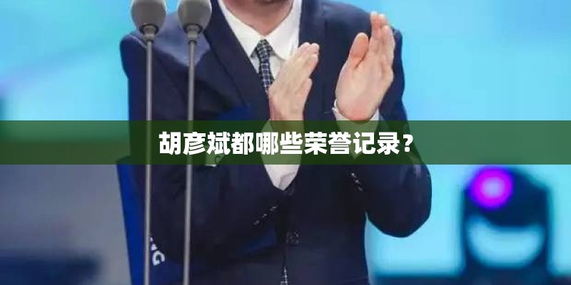 胡彦斌都哪些荣誉记录？