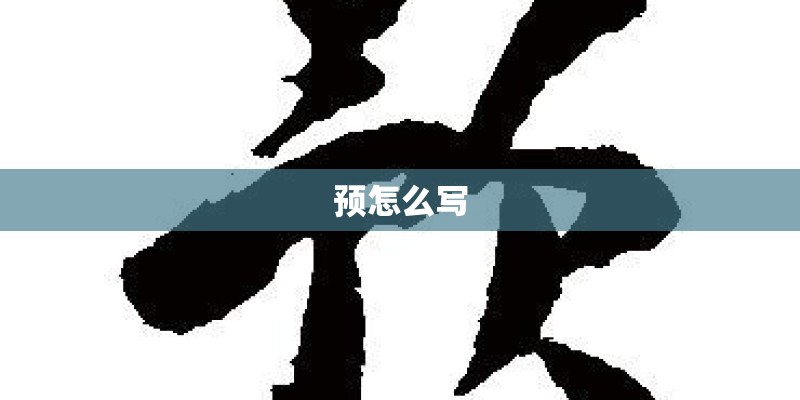 预怎么写