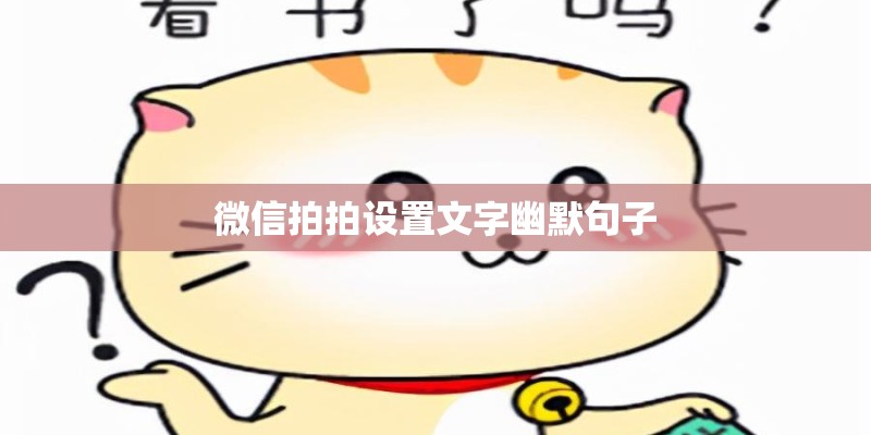 微信拍拍设置文字幽默句子