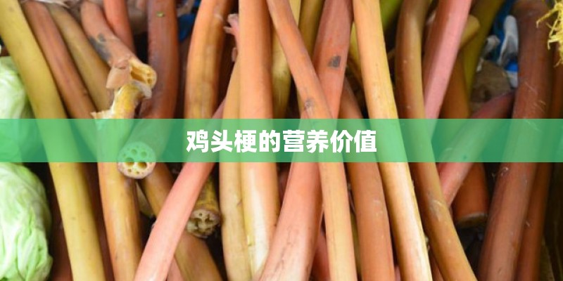 鸡头梗的营养价值 鸡头梗的营养价值